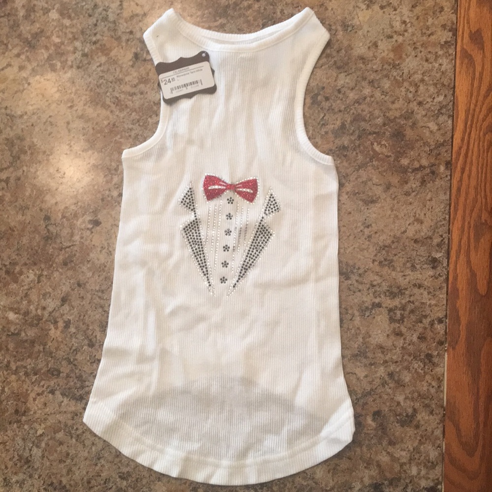 Celebipaws Doggy rhinestone tuxedo tee